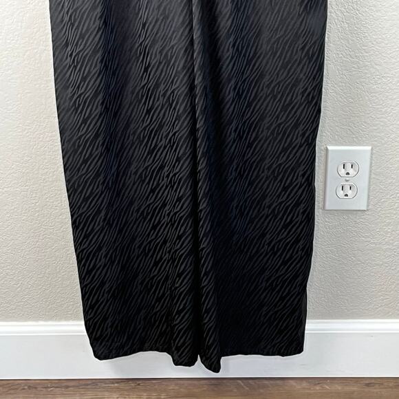 19 Cooper Lightweight Black Zebra Ruffled Sleeveless Pants Jumpsuit XL NWT - Picture 12 of 15
